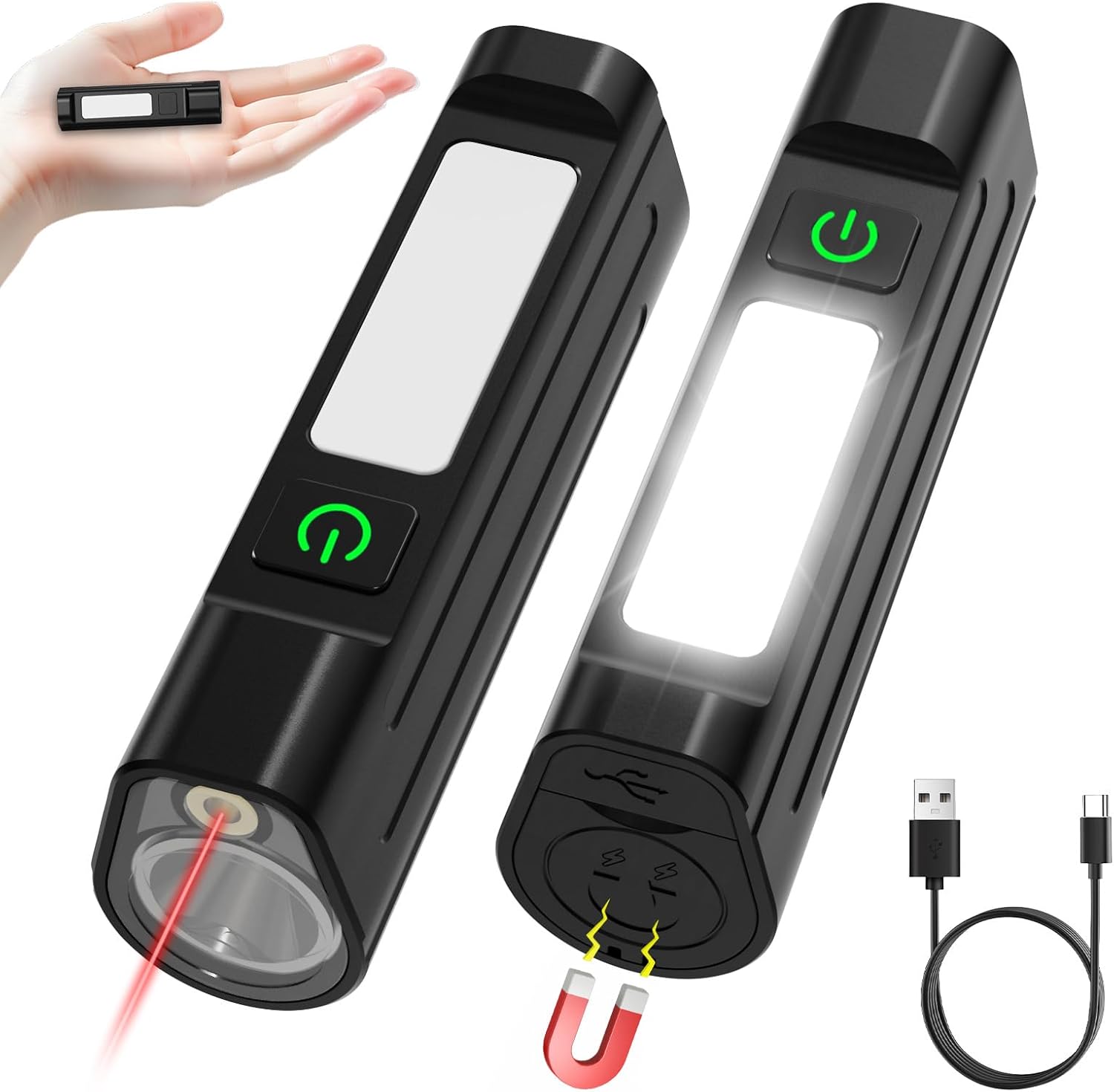 Outdoor Sport Gear - Portable LED FlashlightWaterproof Front Warning Work