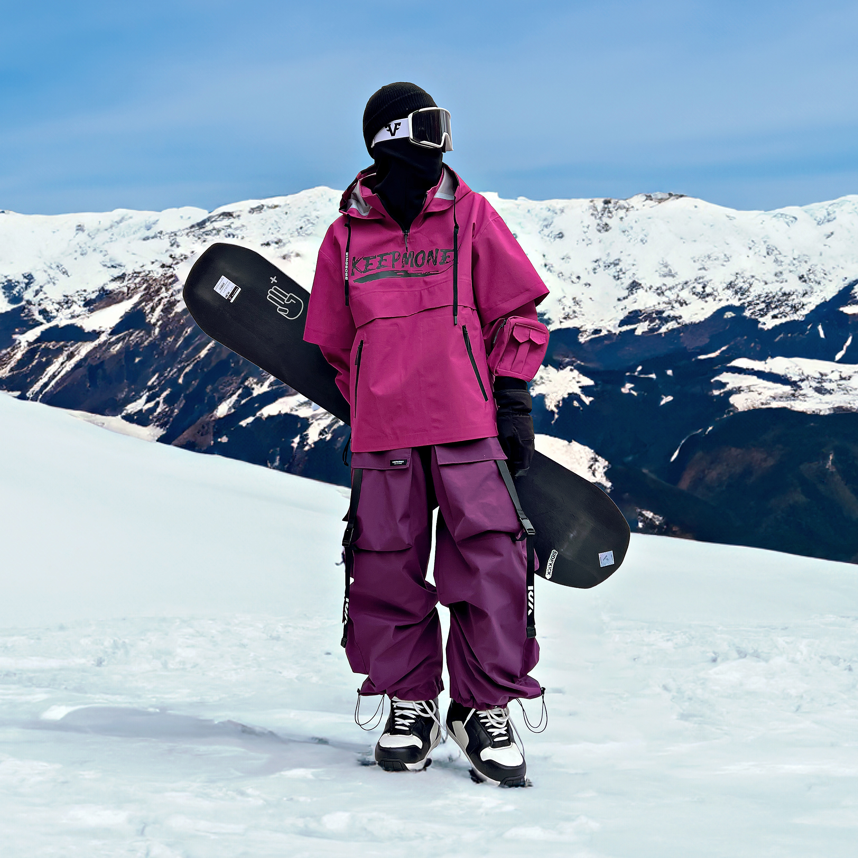 Outdoor Sport Winter Jacket - KEEPMONEY Ski Suit Set for Men