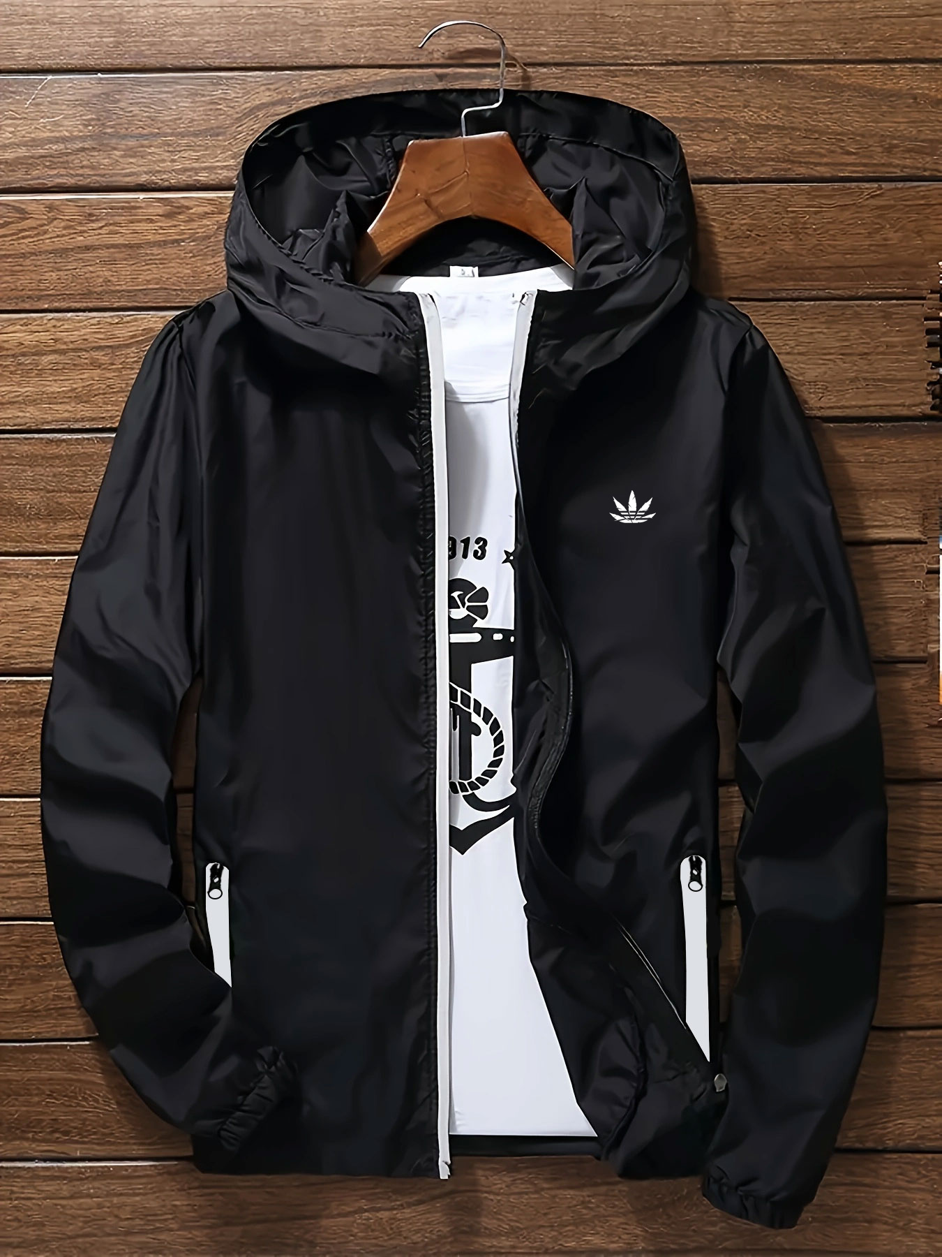 Mens Hooded Windbreaker Jacket - огляд і ціна Outdoor Sport Waterproof Jacket