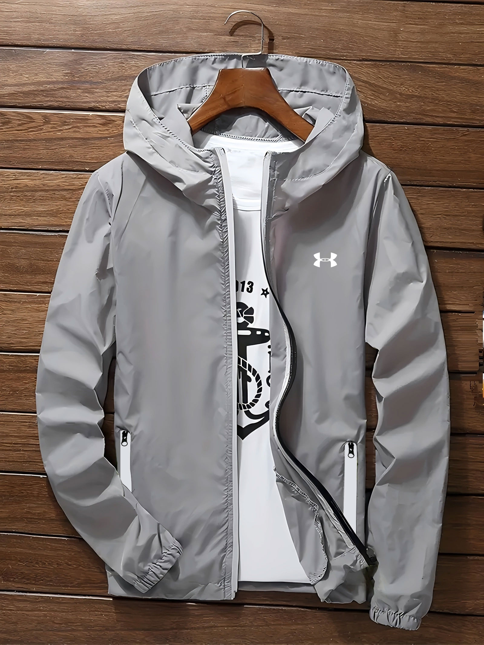 Mens Hooded Windbreaker Jacket - огляд і ціна Outdoor Sport Waterproof Jacket