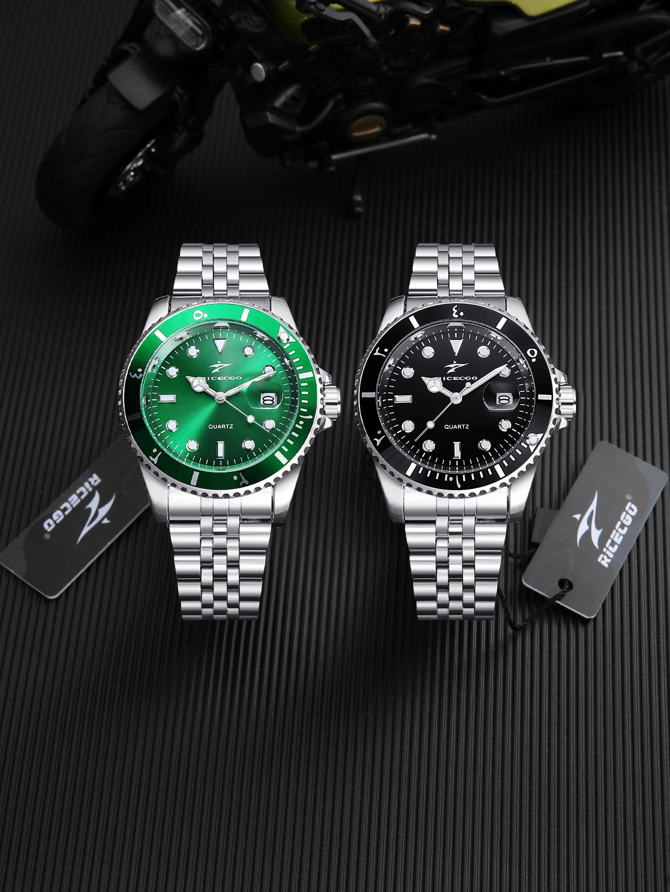 RICECGO Men's Steel Strip Quar - огляд і ціна Outdoor Sport Smart Watch