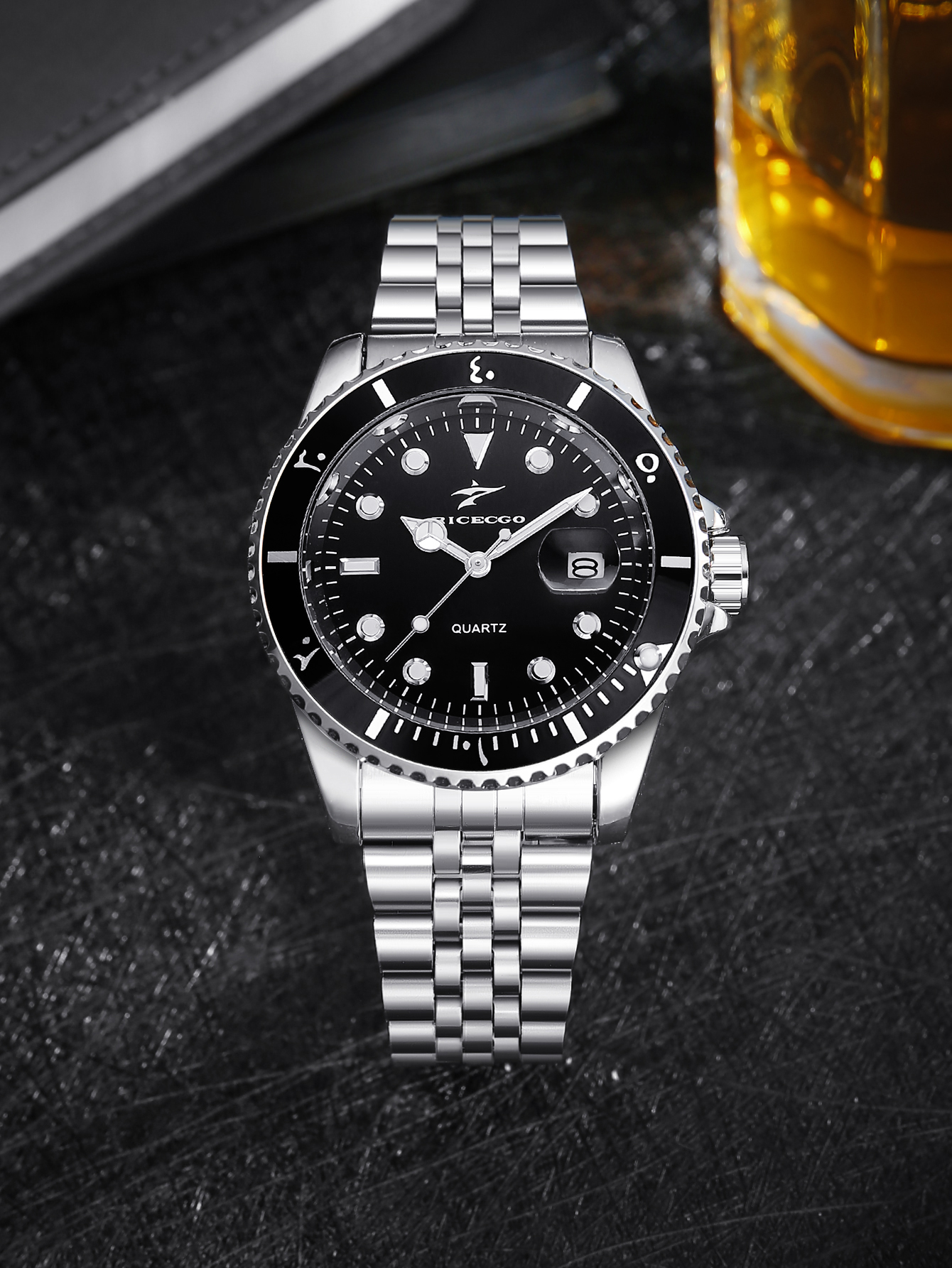 RICECGO Men's Steel Strip Quar - огляд і ціна Outdoor Sport Smart Watch
