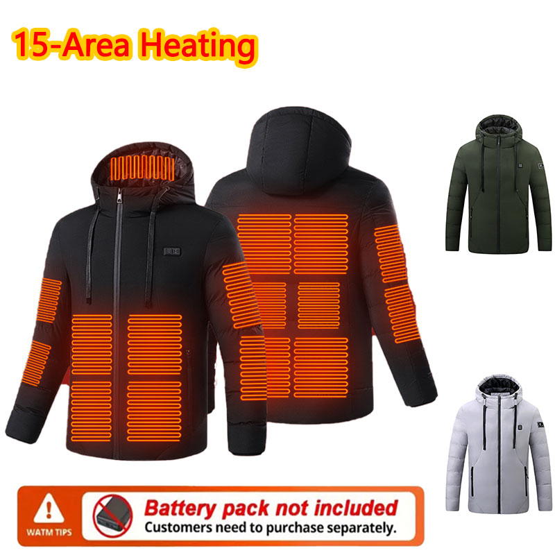 15 Area Heated Winter Hooded J - огляд і ціна Outdoor Sport Winter Jacket
