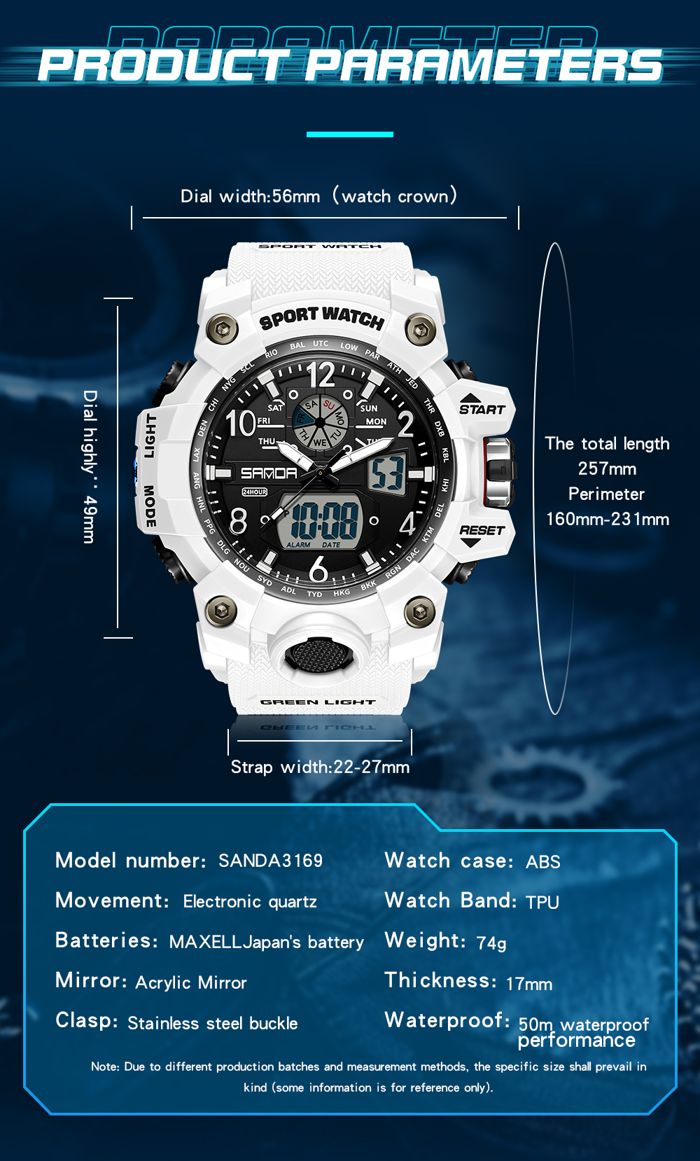 SANDA 30169 Top Sports Men's W - огляд і ціна Outdoor Sport Smart Watch