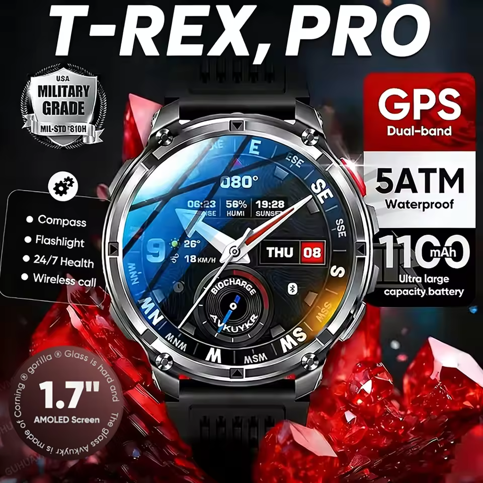 2026 New T-Rex3 Pro 1100mAh Ba - огляд і ціна Outdoor Sport Smart Watch