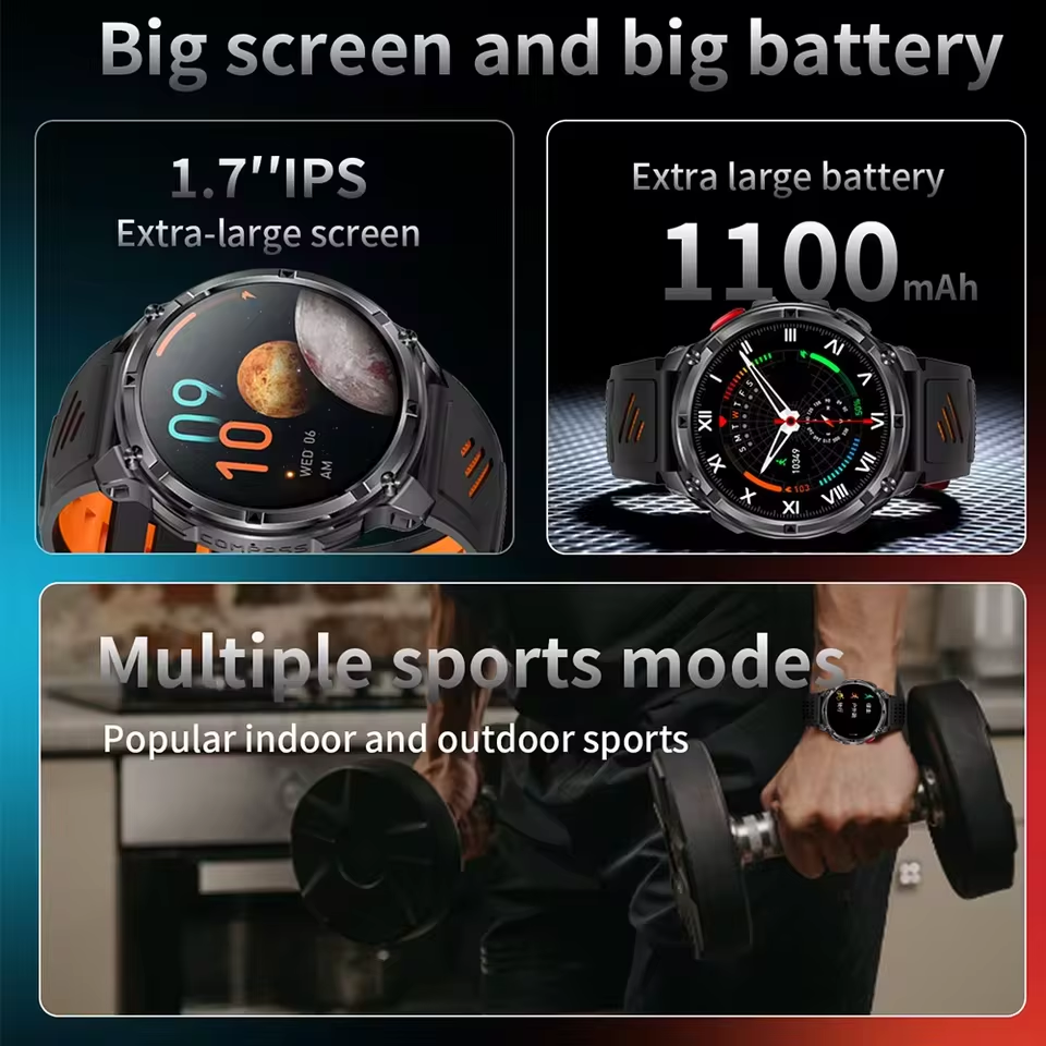 2026 New T-Rex3 Pro 1100mAh Ba - огляд і ціна Outdoor Sport Smart Watch