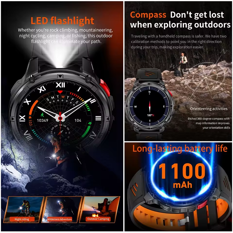 2026 New T-Rex3 Pro 1100mAh Ba - огляд і ціна Outdoor Sport Smart Watch