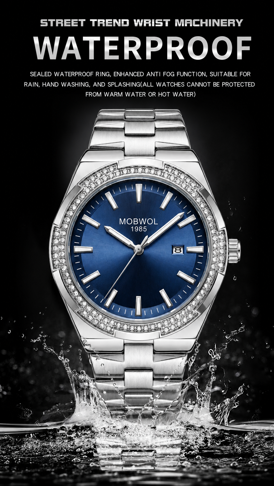 MOBWOL Elegant Men Stainless S - огляд і ціна Outdoor Sport Smart Watch