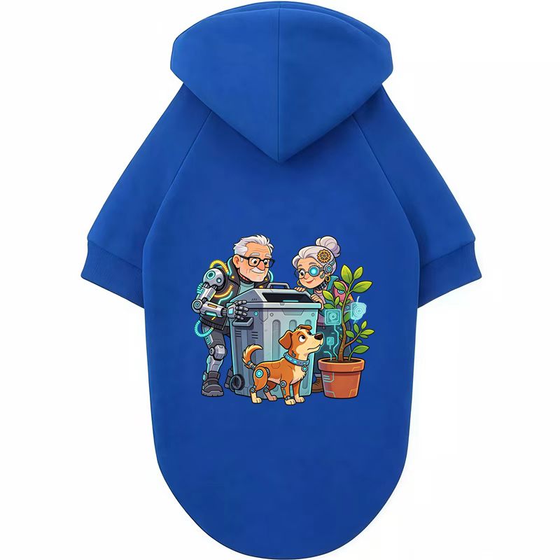 Retro Elder Robot Dog Print, S - огляд і ціна Outdoor Sport Winter Jacket