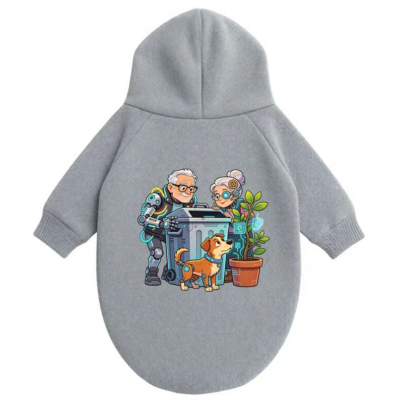 Retro Elder Robot Dog Print, S - огляд і ціна Outdoor Sport Winter Jacket